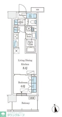 スカイグランデ津田沼の物件間取画像